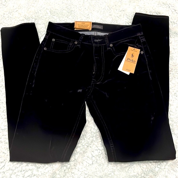 NWT Polo by Ralph Lauren Tompkins Mid Rise Skinny Black Jeans - Picture 6 of 8
